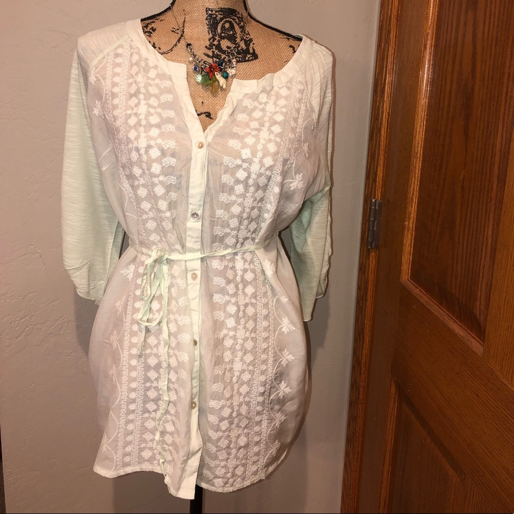 Motherhood Maternity Teal Tunic Top
